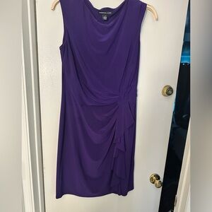 American Living Purple Sleeveless Draped Ruffle Dress – Size 14
